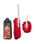 All In One Car Duster Detailing Kit With Plastic Handle Includes Standard Duster And Mini Dash Duster Red Model 62445