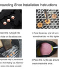 Grounding Shoe Installation Instructions for Level Up Your Daily Kicks With Solid Grounding Insoles Boasting Heel Contact Conductive Fabric Plus Six Pure Copper Rivets To Hassle Free Convert Standard Shoes Into Grounded Footwear For Reliable Support Size 41 To 43.