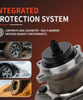 Close-up of wheel hub showing integrated protection system for Pair Wheel Hub And Bearing Assembly 512372 Replacement For Lexus HS250H 2010 Through 2012 NX200T 2015 Through 2016 NX300H 2015 Through 2016 Scion IM 2016 Scion TC 2011 Through 2016 Toyota RAV4 5 Lug With ABS Easy Install