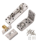 Hidden Door Hinge For Secret Doors And Bookcases Heavy Duty 600LBS Stainless Steel 180 Degree Adjustable Pivot Hinge With Concealed Mount And Screws Smooth Rotation For Hidden Rooms Cabinets And Shelves