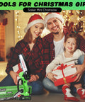 Family with gift and Saker Mini Cordless Chainsaw Six Inch One Hand Portable For Tree Trimming Pruning And Wood Cutting Battery Powered