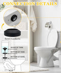 Heavy Duty Toilet Tank To Bowl Gasket Kit 2 Pack 2.75 Inch Bolts With Stainless Steel Nuts Washers Rubber Washers And Gasket Seals Fits Most 2 Inch And 3 Inch Flush Valve Openings For Leak Proof No Fuss Replacement. toilet tank gasket diagram with installed seal and bowl connection