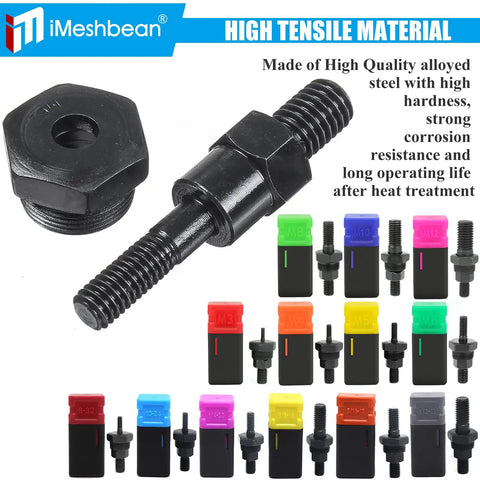 Solid 13 Inch Rivnut Tool Kit With 130pcs Assorted Rivet Nuts And Metric Sae Mandrels For Heavy Duty Auto Body Work And Sheet Metal Jobs In Rugged Case, alloy steel mandrels shown