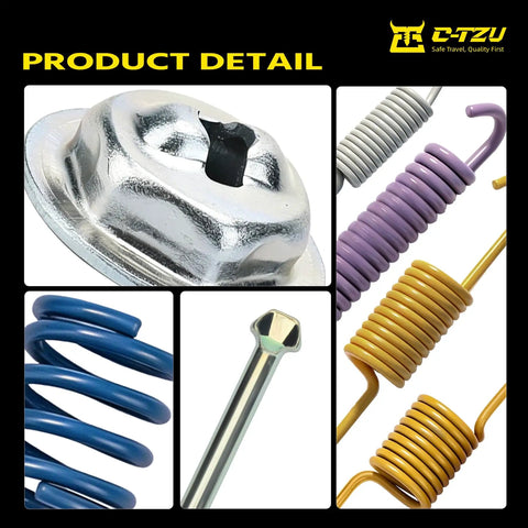 Heavy Duty Rear Parking Brake Hardware Kit For Toyota Tacoma 2005 To 2023 Fits All Engines With Rust Proof Steel Parts And 18k1776 Replacement Specs To Get Your Truck Back In Top Gun Shape, assorted springs and steel clips