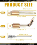 Five Piece Grease Gun Needle Tip Adapter Kit With Straight And Bend Nozzles, Two Replacement Needles, Coupler Adapter With Cover
