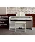 Privia PX-870 88-Key Weighted Digital Piano With Scaled Hammer Action, Tri-Sensor II Touch, Elegant White Console