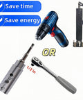 Trailer Jack Drill Adapter For 1 Inch Drive Shaft, Stainless Steel Heavy Duty Power Tool For Electric Drill, includes socket bit