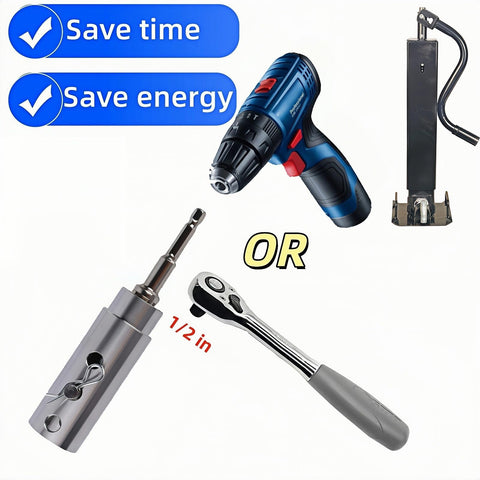Trailer Jack Drill Adapter For 1 Inch Drive Shaft, Stainless Steel Heavy Duty Power Tool For Electric Drill, includes socket bit