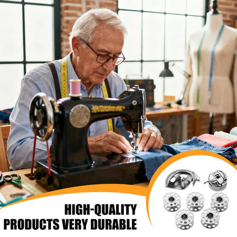 Alloy Sewing Machine Components And Attachments For Vintage Models Hassle Free Assembly Kit For Tailors And Hobbyists Pro Grade Joints And Reinforced Parts For Heavy Duty Stitching Restore Antique Machines And Upgrade Home Workshops. metal bobbins and bobbin case set