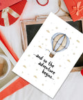 Hot Air Balloon Adventure Baby Shower Card For New Parents Funny Congratulations Card Blank Inside 8x5.3 Inch Size With Envelope