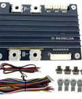 Pro Level 4S Ternary Lithium Battery BMS Protection Board Built Tough With 120a Surge Breaker and wires, connectors, and mount hardware.