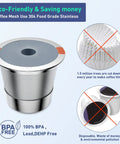 Eco-Friendly Reusable Stainless Steel Coffee Filters For Keurig 1.0 And 2.0 Brewers BPA-Free Pods 2 Pack
