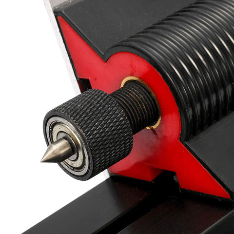 Close-up view of the spindle assembly on the Super Cool Mini Metal Lathe Machine 12V 36W, designed for precision crafting.