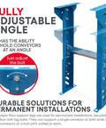 Heavy Duty Adjustable Conveyor Support Legs Two Pack Heights Lock From Twenty Six To Thirty Two Inches, showing adjustable angle feature.