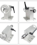 MT2 Tailstock With 100mm Center Height Live Center For Woodworking Lathe Movable Chuck Handle For CNC Router Rotary Table 4th Axis Pro Grade Setup Ready To Go, showing different angles of the aluminum and cast iron construction.