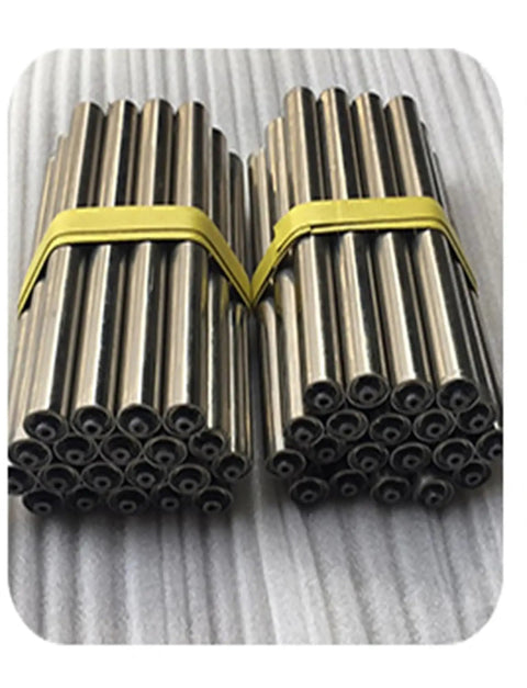Heavy Duty Stainless Steel Conveyor Rollers Two Pack 38mm Diameter By 21 Inch Length stacked together for industrial use.