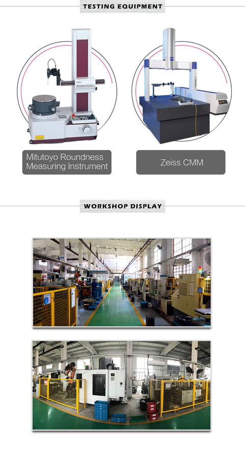 Testing equipment showcasing Mitutoyo roundness measuring instrument and Zeiss CMM in workshop for Four Piece Precision Balanced BT40 ER32 Tool Holder Set With G2.5 25000 RPM, Includes Retention Knobs And ER32 Collet Nuts, Hardened Alloy Steel 20CRMNTI, High Concentricity 0.005mm And AT3 Accuracy.