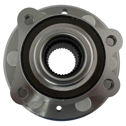 Close-up of front wheel bearing hub from 4 Piece Front Cv Axle And Front Wheel Bearing Hub Assemblies Kit For 2015 To 2022 Chevrolet Colorado And 2015 To 2022 GMC Canyon 4x4 Compatible Direct Fit With Diy Video Guides