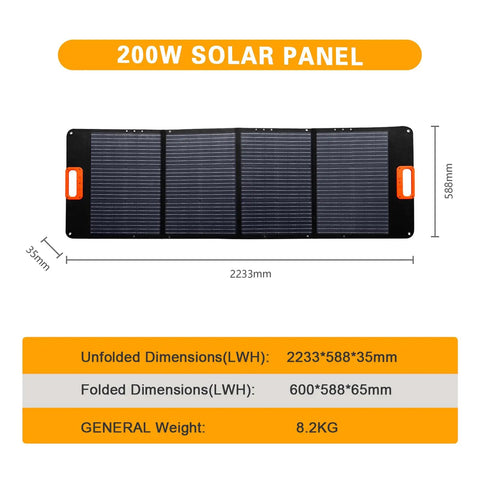 Top Shelf Solar Generator Bundle 200 Watt Panel Hooked Up To 1000 Watt Power Station view of 200W solar panel dimensions and weight.