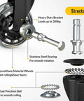 Structure diagram of Office Chair Wheels Universal Fit 3 Inch Roller Blade Casters, highlighting materials and components.