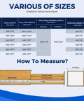 Various sizes chart for Top Shelf Hella Smooth Soft Close Drawer Slides 20 Inch Heavy Duty Full Extension Side Mount.