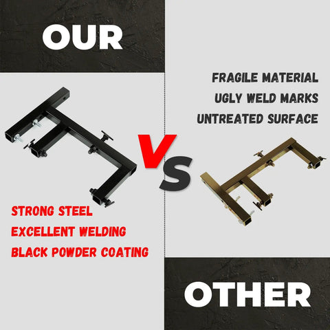 Comparison of black GM Transmission Repair Fixture Compatible With 200R4 TH350 TH400 700R4 4L30E 4L60E 4L65E Engine Holder and brown fixture