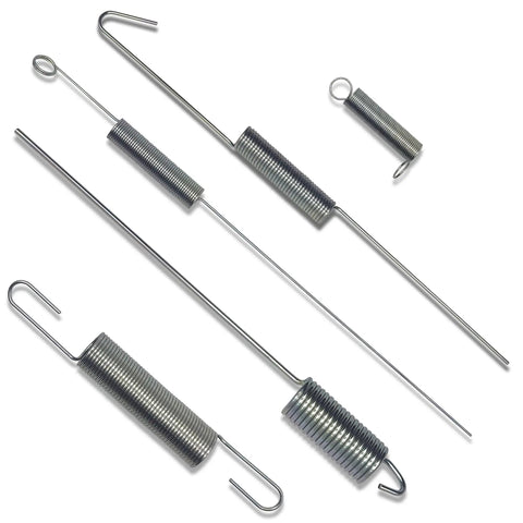 Eight Piece Extension Spring Kit With Governor And Throttle Return Springs for small engines and go karts, steel springs displayed.