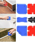Caulking Tool Kit With Stainless Steel Scrapers And Multi Sized Caulking Silicone For Kitchen And Bathroom Joints Diy Friendly Reusable Pro Grade Sealant Tool Set For Window Sink Toilet Shower And More showing multiple scraper shapes