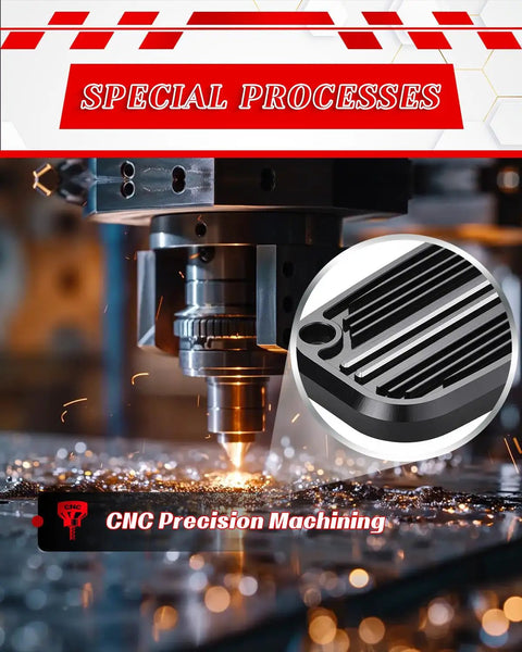 Knight Black Motorcycle Brake And Clutch Fluid Reservoir Covers Caps Fit Electra Glide shown in CNC machining process