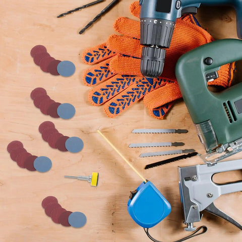 Get Your Hands On This Awesome Set Of 100pcs Sanding Discs With Grits From 100 To 3000 For Smooth Drilling And Shiny Finishes That Last with gloves and tools