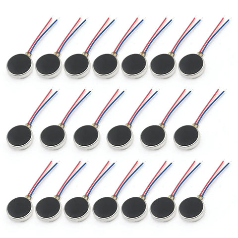Beefy Mini 10mm By 2mm Flat Coin Button Type Vibration Motors DC 3V 12000 RPM Micro Vibe Motors For Smartphones Pagers Tablets And Home Gadgets 20 Pack