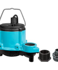 6-CIM-R 115V Submersible Sump Pump 1/3 HP 2750 GPH Workhorse Manual No Switch for Sump Systems and Dewatering 25 Ft Cord