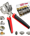 Heavy Duty Fastener Kit With 400 Pieces, 15 mm Canvas Snaps In 4 Colors, Built In Punch Tool For Leather, Clothing, Boat Covers And DIY Projects