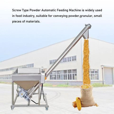 Heavy Duty Screw Conveyor Machine With Spiral Feeder And Bucket Conveyor Inclined Type For Powder Materials Auger Hopper Loader