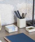 Desk Organizer Set Of 3 For Your Office Made From Sturdy Concrete To Upgrade Any Desk Setup With An Industrial Vibe