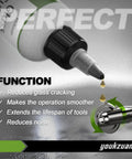 Glass Cutting Oil With Precision Applicator Top 4 Ounces showing applicator and oil drop for smooth cutter performance