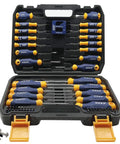 Open Magnetic 66-Piece Screwdriver Set With S2 Alloy Tool Steel Bits, Includes Slotted Phillips Torx Mini Precision Drivers and Case