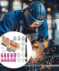 90 Piece TIG Welding Torch Accessories Kit For WP17 WP18 WP26 Glass Cup Alumina Nozzle Stubby Gas Lens 10 12 Size Consumables