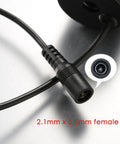 Close-up of 2.1mm x 5.5mm female connector for Top Notch DC 12V Solar Hot Water Heater Circulation Pump with brushless motor.