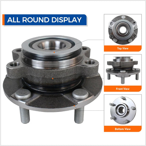 Pair Front Wheel Hub And Bearing Assembly 513298 Fits 2008 2013 Nissan Rogue, 2014 2015 Rogue Select, And 2008 2012 Sentra 2.5L 4 Cylinder With 5 Lug Pattern showing multiple views