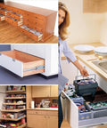 Heavy Duty Soft Close Drawer Slides For 24 Inch Cabinets Built Tough Teleslide Rail 3 Section Side Mount Ball Bearing