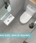 Small Wall Mount Sink Porcelain Ceramic Mini Corner Hand Basin Right Hand 14.5 Inch Compact Wash Basin for Tiny Bathrooms