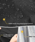 Close-up of Waterproof Windproof 72 Inch A Frame Swing Cover fabric, featuring 420D Oxford material with silver coating.