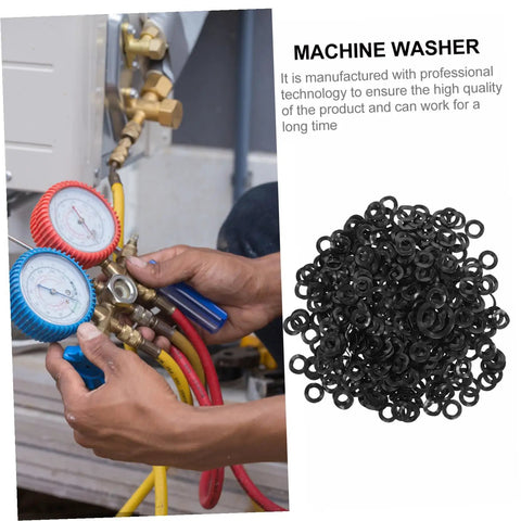Spring Wave Washers Assortment Kit 500 Pieces Heavy Duty Spring Steel Gaskets For Automotive Home And Shop Use Elastic Wave Seals For Vibration Resistance And Reliable Electrical Connections. black machine washers for HVAC hose connection