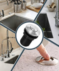 2026 Upgraded Sink Top Push Button Air Switch With Air Hose Replacement For Garbage Disposal Wet Hands Safe Waterproof
