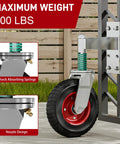 Beefed Up 8 Inch Heavy Duty Gate Wheel Kit For Wooden And Metal Tube Gates Supports Up To 700 Lbs Spring Loaded Caster