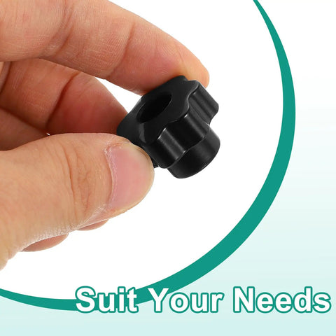 Straight Up Solid 7 Point Star Knobs M6 Metric Female Thread 25Mm Plastic Head close-up in hand for easy gripping.