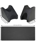 Guitar Work Mat Kit With Dual Height Neck Support Rest And String Winder Cutter Tool Pro Grade setup with measurements