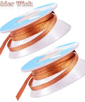 Two spools of No Clean Solder Wick 2 Pack Braided Copper Desoldering Wicks for DIY Electronics, each 0.1 inch width, 5 feet length