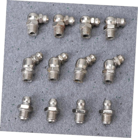 45 Piece Grease Fitting Kit With Angle And Straight Fittings For Bearings And Marine Use Pro Grade Steel Construction
